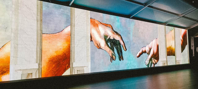 Kaplica Sykstyńska. Dziedzictwo - wystawa, fragment - stworzenie człowieka