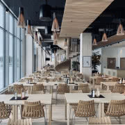 Restauracja w Mjøstårnet znajduje się na...