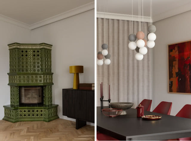 piec kaflowy w nowoczesnym domu