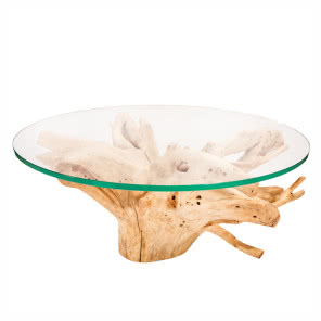 Stolik kawowy Tree of Life ze świerku
i hartowanego szkła, NAYSNA, 5900 zł