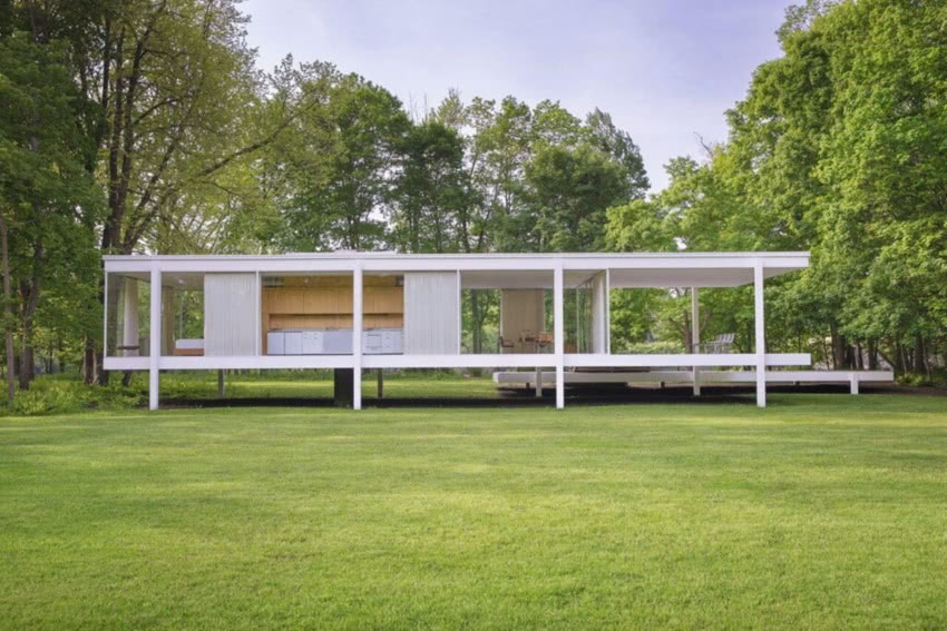 Dom pani Farnsworth – modernistyczny weekendowy...
