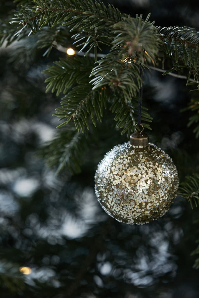 bombki choinkowe z brokatem
