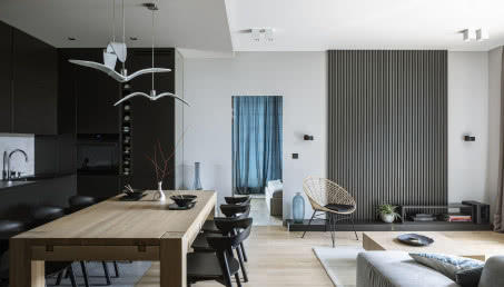 Elegancki apartament cały w czerni