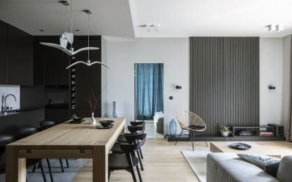 Elegancki apartament cały w czerni