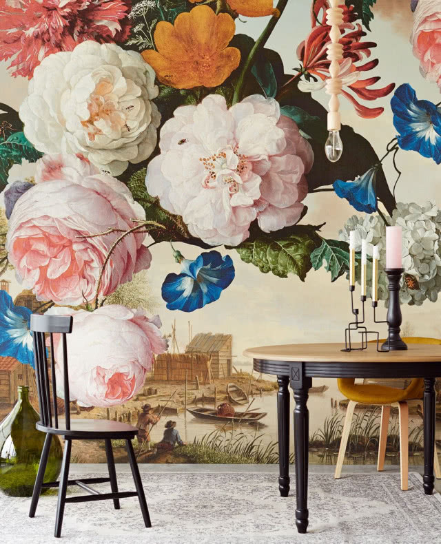 Tapeta w duże kwiaty