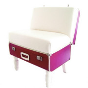 Stolik ze schowkiem, zrobiony z pomalowanej...