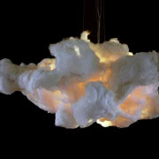 Lampa-chmura zrobiona jest z waty poliestrowej....