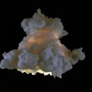 Lampa-chmura zrobiona jest z waty poliestrowej....