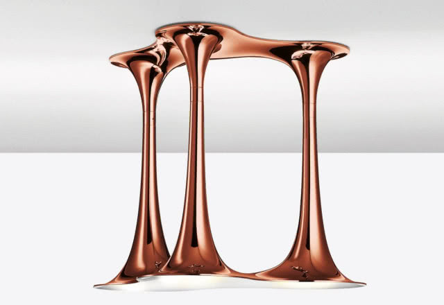 Nafir, system lamp inspirowanych dźwiękiem. Klosze- -tubusy dostępne w rozmaitych wariantach kolorystycznych i materiałowych, AXO Light