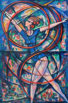 Eugeniusz Gerlach, "Ćwicząca z szarfą III",...