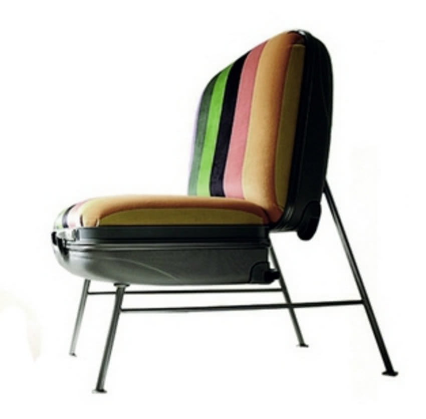 Walizka Samsonite jako sofa, MayBeProduct.