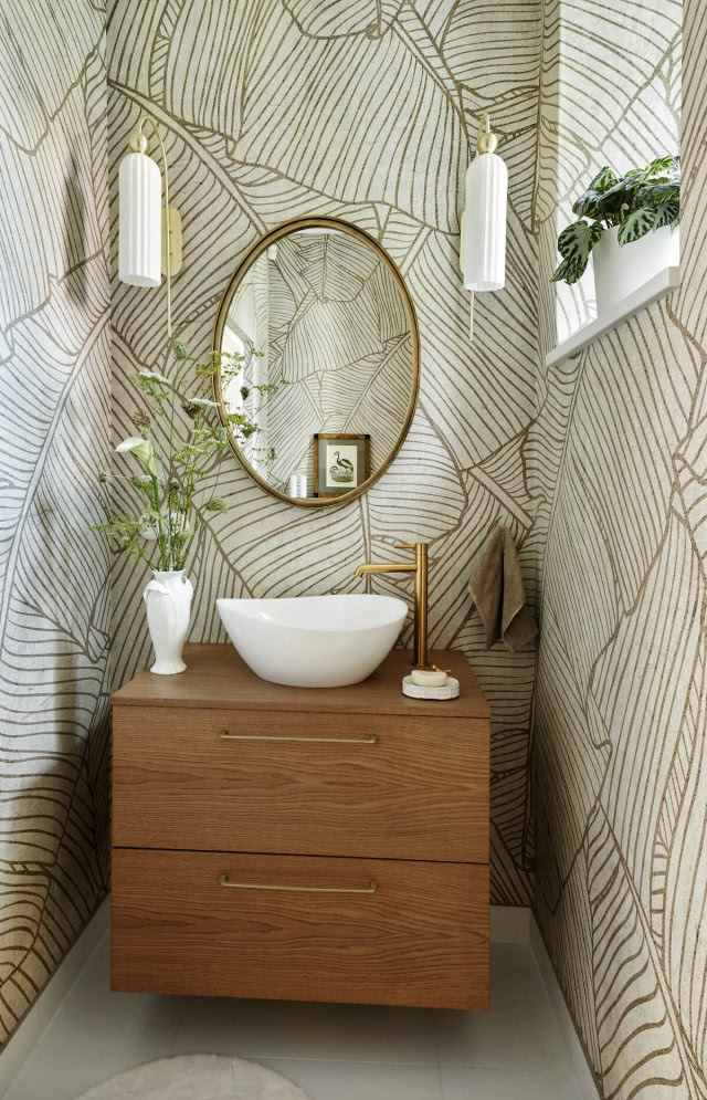Tapeta do małej łazienki