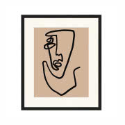 Oprawiony druk cyfrowy Abstract Face