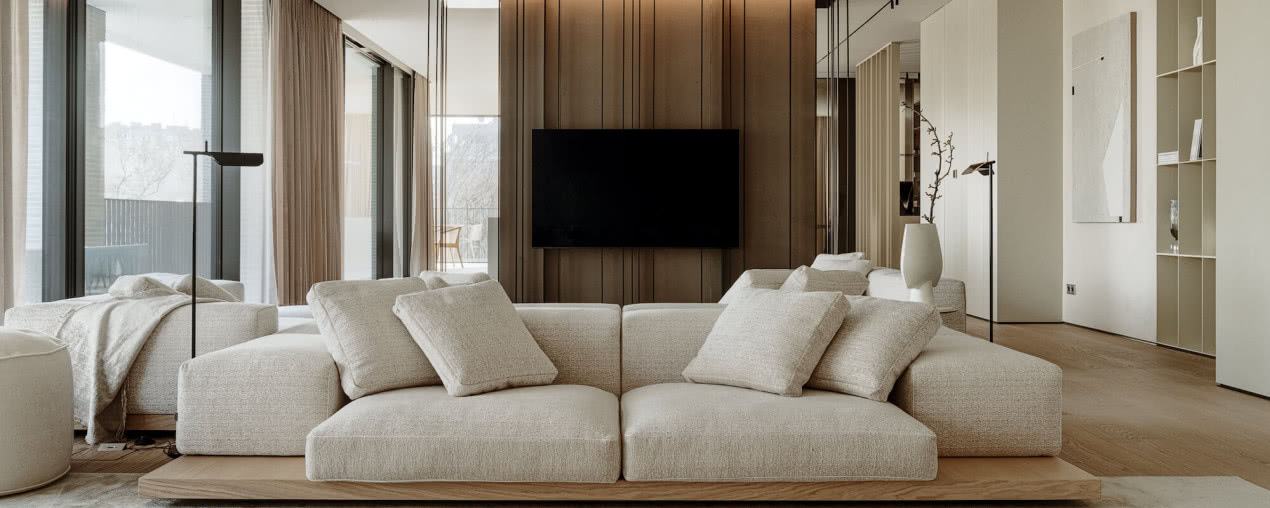 Pierwsze skrzypce gra widok z okna. Minimalistyczny apartament na Powiślu