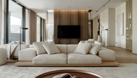 Pierwsze skrzypce gra widok z okna. Minimalistyczny apartament na Powiślu