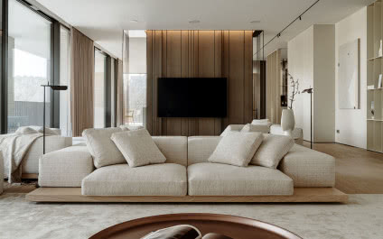 Pierwsze skrzypce gra widok z okna. Minimalistyczny apartament na Powiślu