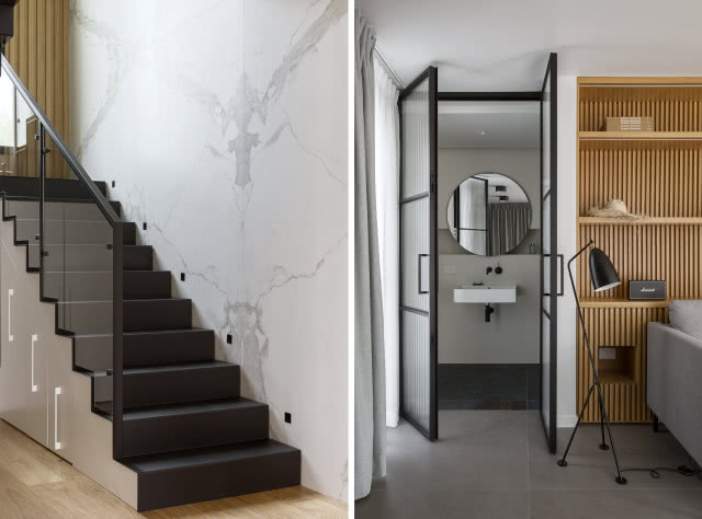 minimalistyczne schody w nowoczesnym domu