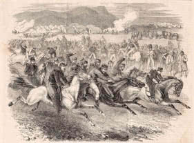 "Wyścigi konne", 1855, drzeworyt,...