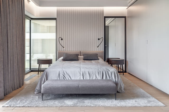 Zdjęcie minimalistycznej sypialni