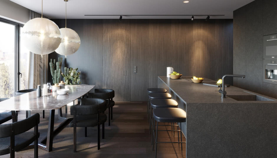 Męski penthouse na dachu wieżowca