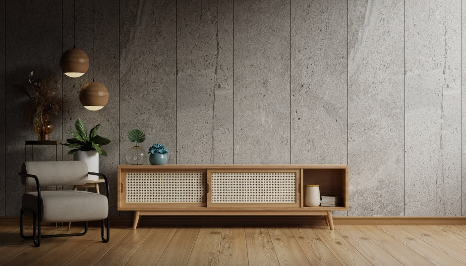 Płyty betonowe na ścianę - pomysły na aranżację