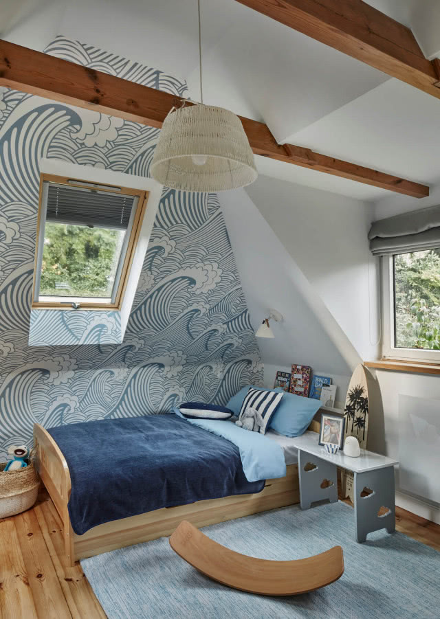 niebieski pokój dla chłopca