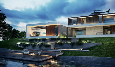 Water Mansion House - projekt rezydencji nad wodą