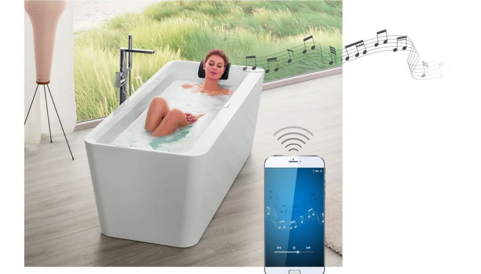 Kąpiel przy muzyce - system ViSound od Villeroy & Boch