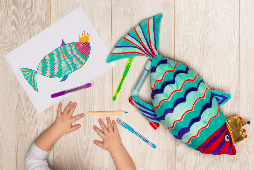 Rybka wg. rysunku Natalii (6 lat)