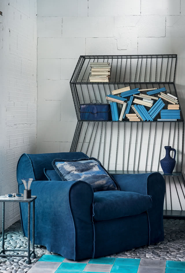 Niebieski hotel - fotel