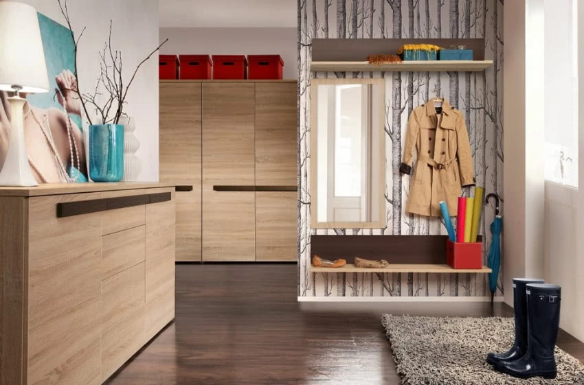 Meble z kolekcji Latis w okleinie w kolorze dąb...