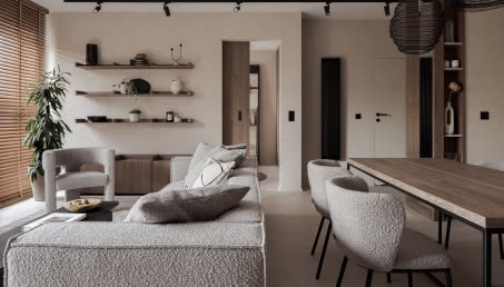 To mieszkanie to kwintesencja stylu japandi! Zaprojektowała je polska pracownia