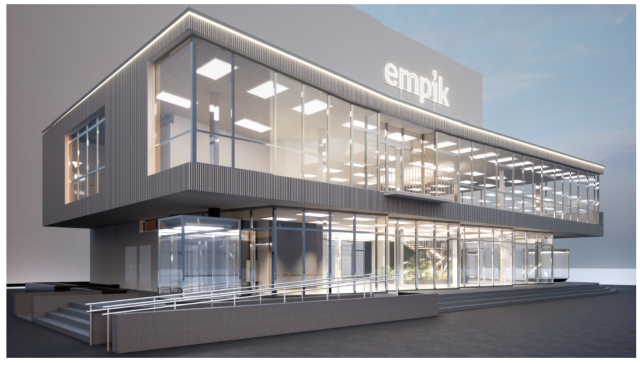 Trzypiętrowy Empik w miejscu dawnej Cepelii, wizualizacja