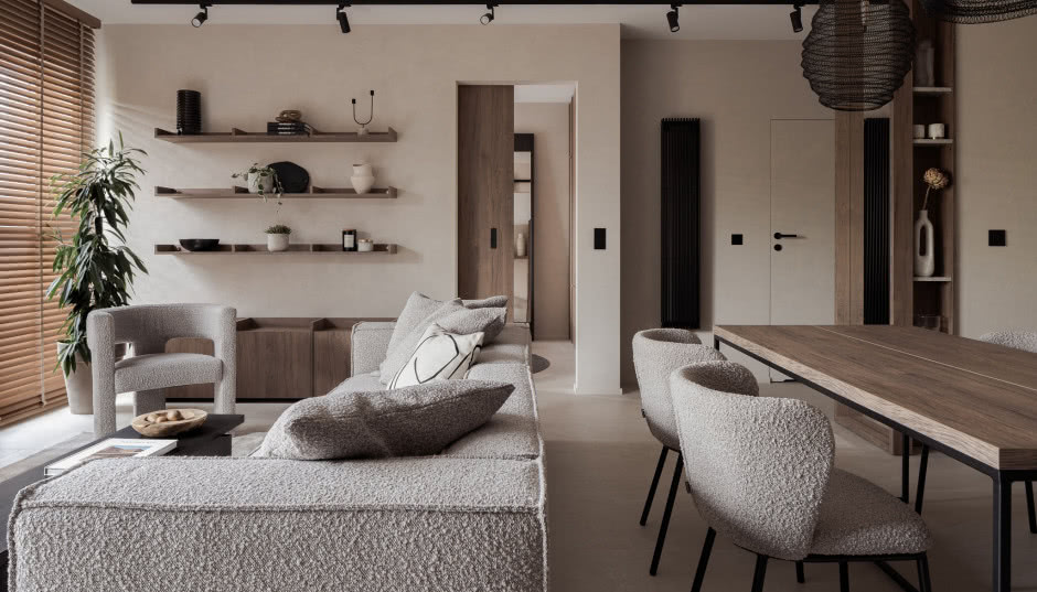 To mieszkanie to kwintesencja stylu japandi! Zaprojektowała je polska pracownia