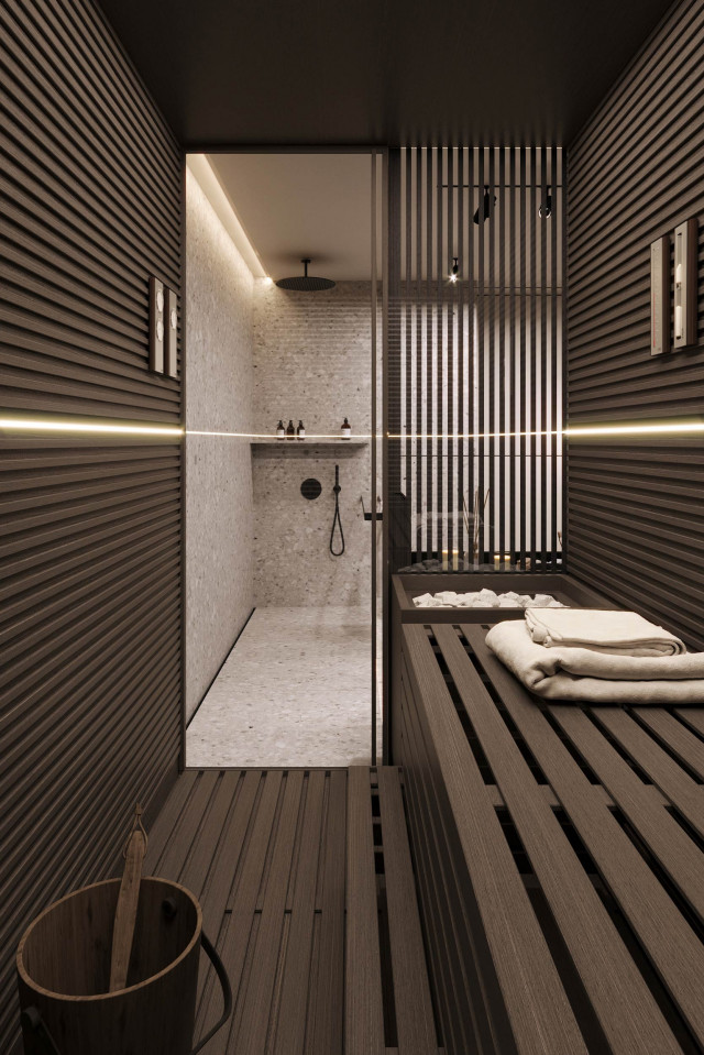 sauna w mieszkaniu aranżacja