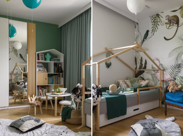 Pokój dziecka i łóżko domek