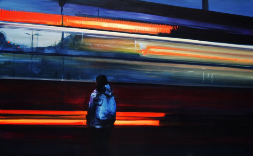 Paweł Słota, "Pejzaż miejski X", 90 x 145 cm,...