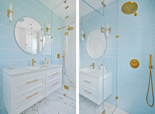 łazienka w kolorze niebieskim