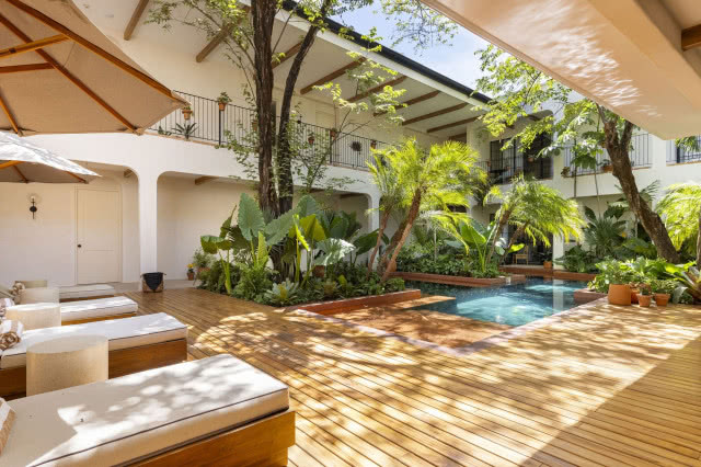 patio widok na deski tarasowe