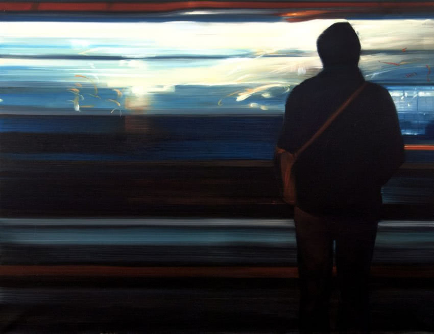 Paweł Słota, "Pejzaż miejski IV", 90 x 120 cm,...