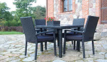 Santa Fe - meble ogrodowe z czarnego rattanu