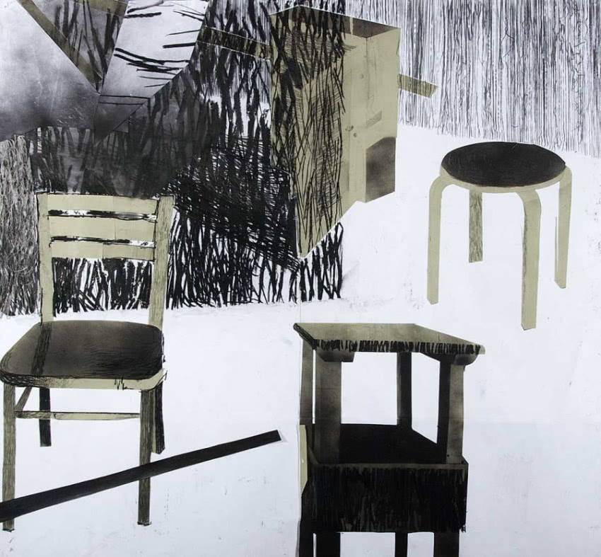 Paweł Słota, "Bez tytułu", 150 x 150 cm, karton,...