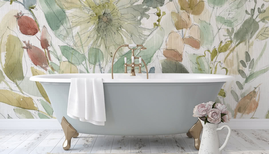 Tapeta do łazienki - czy sprawdzi się zamiast płytek?