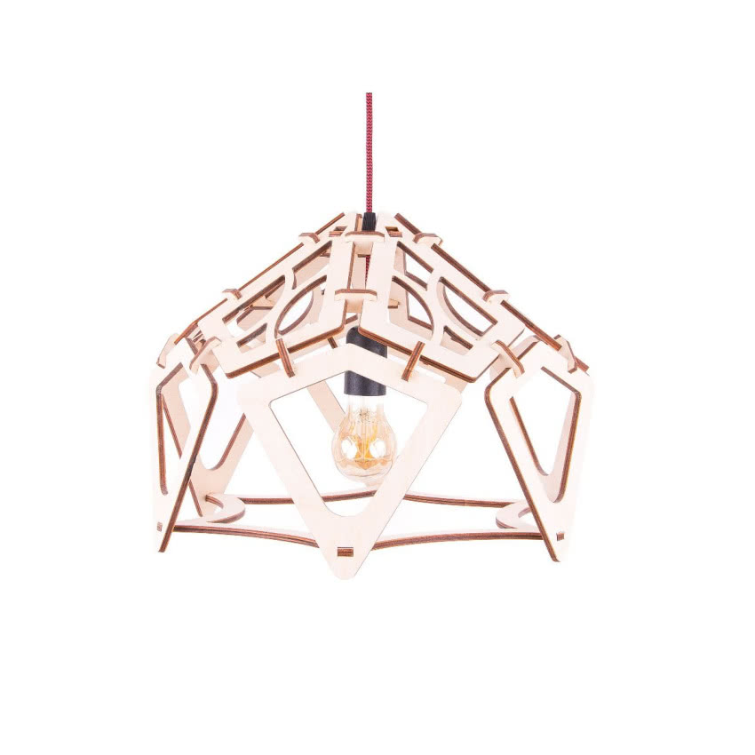 Nowoczesna drewniana lampa wisząca sufitowa New,...