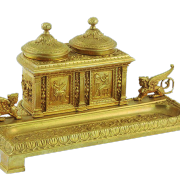 Zegar kominkowy, Francja, II poł. XIX w., brąz...