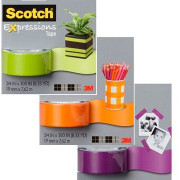 Kolorowe taśmy pakowe Scotch - wzorzyste, szer....