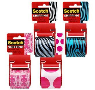 Kolorowe taśmy pakowe Scotch - wzorzyste, szer....