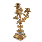 Zegar kominkowy, Francja, II poł. XIX w., brąz...