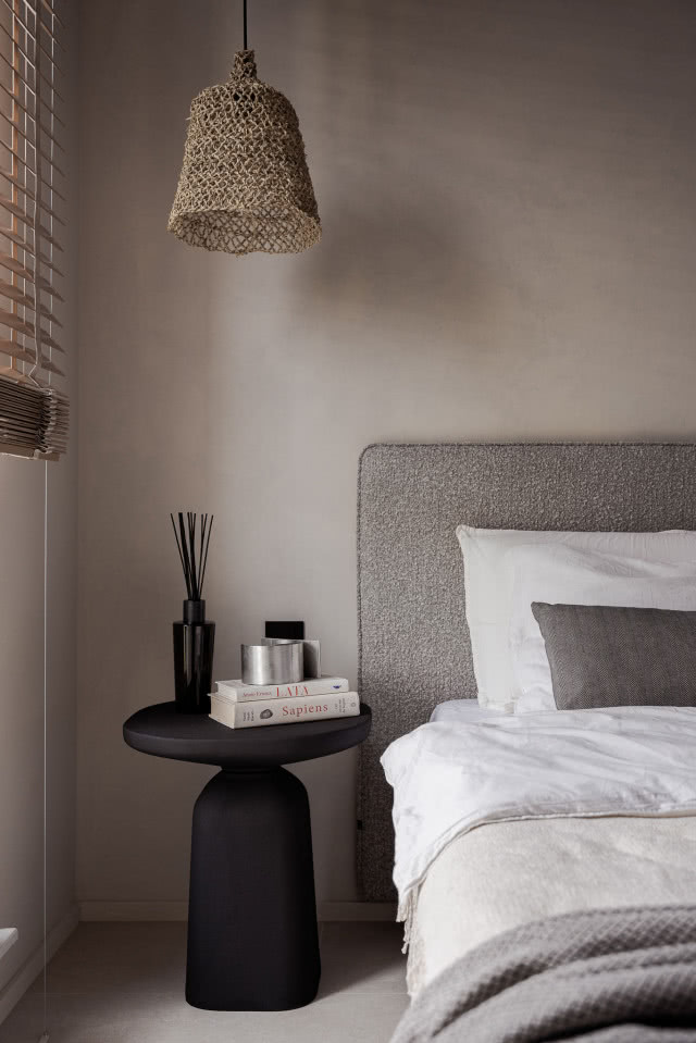 Sypialnia w stylu japandi