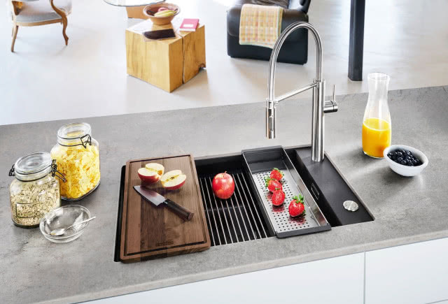 Franke, zlewozmywak Kanon z akcesoriami zwiększającymi jego funkcjonalność